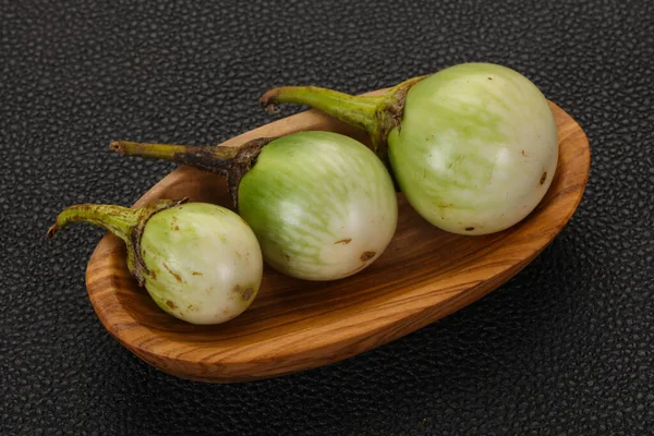 Berenjena Verde Asiática Lista Para Cocinar — Foto de Stock