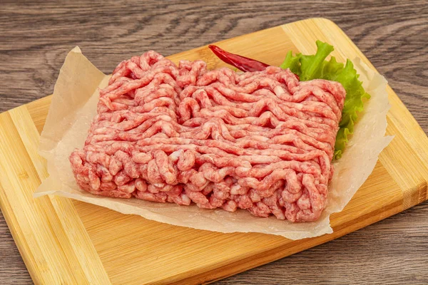 ミンチ肉 豚肉と牛肉 料理のために — ストック写真