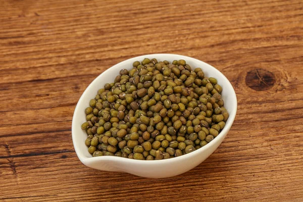 Vegetarian Cuisine Dry Green Lentil Cooking — Stock Photo, Image