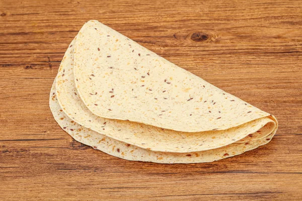 Mexicaanse Keuken Tortilla Dik Brood Met Ontbijtgranen — Stockfoto