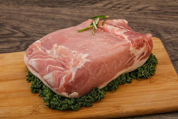 Raw Pork Meat Piece Cooking — Stock Photo, Image