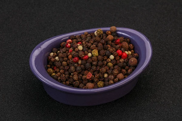 Various Peppercorn Heap Bowl — Stock Photo, Image