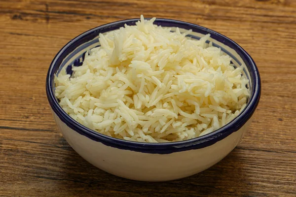 Gestoomde Indiase Basmati Rijst Kom — Stockfoto