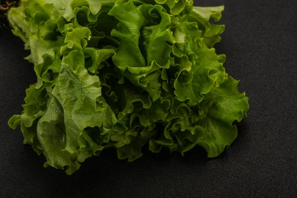 Vegan Cuisine Green Lettuce Salad Heap Leaves — Stock Photo, Image