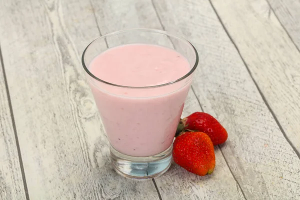 Milk Yoghurt Strawberry Bowl — Stock Photo, Image