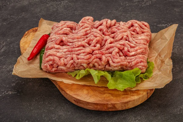 Сырое Мясо Свинины Приготовления Пищи Доске — стоковое фото