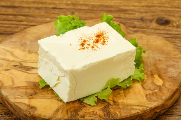 Görög Hagyományos Lágy Feta Tejsajt — Stock Fotó