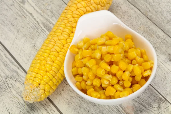 Sweet Young Corn Seeds Bowl — Stock Photo, Image