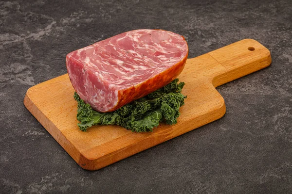 Sabroso Trozo Jamón Carne Sobre Tablero —  Fotos de Stock