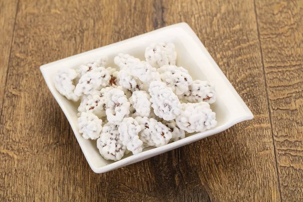 White Almond Candy Heap Bowl — Stock Photo, Image