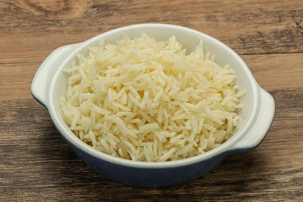 Párolt Indiai Basmati Rizs Tálban — Stock Fotó