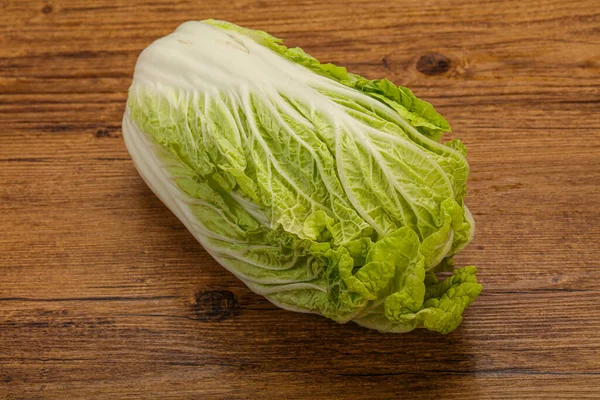 Vegan Cuisine Green Fresh Tasty Chinese Cabbage — Stock Photo, Image