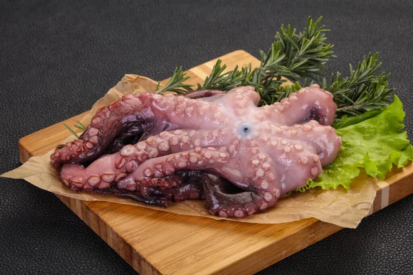 Raw Octopus Ready Cooking Rosemary — Stock Photo, Image