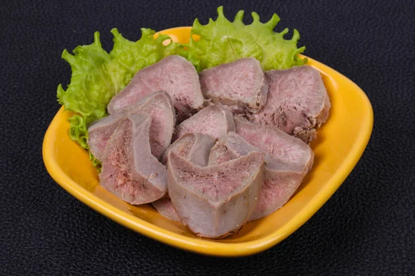 Gurmet Pork Tongue Snack Appetizer — Stock Photo, Image