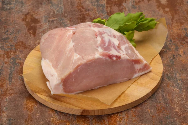 Morceau Viande Porc Cru Prêt Pour Cuisson — Photo
