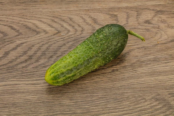 Green Ripe Fresh One Cucumber Background — Stock Photo, Image