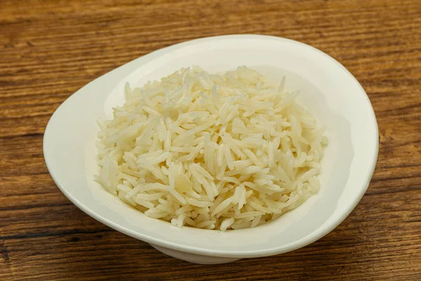 Gestoomde Indiase Basmati Rijst Kom — Stockfoto