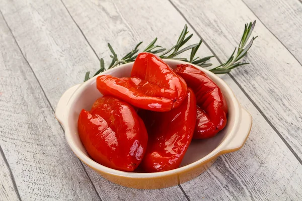 Eingelegte Rote Paprika Mit — Stockfoto