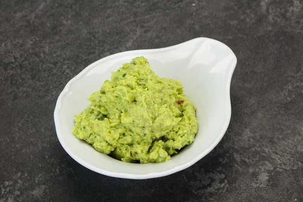 Saus Guacamole Alpukat Pedas Dengan Cabai — Stok Foto