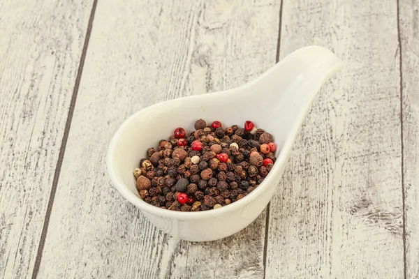 Various Peppercorn Heap Bowl — Stock Photo, Image