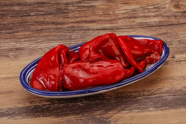 Ψημένο Κόκκινο Πιπέρι Στο Λάδι — Φωτογραφία Αρχείου
