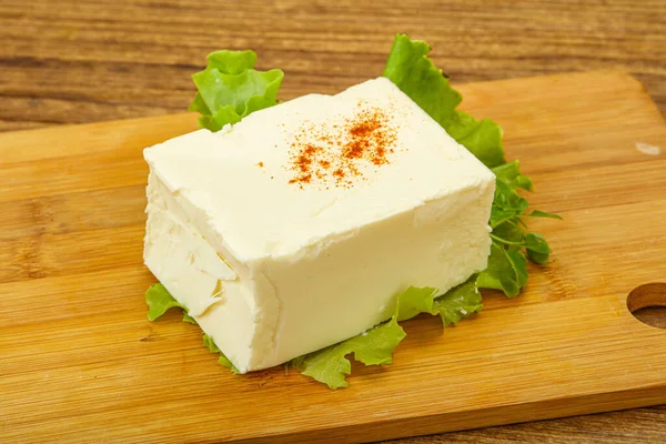 Görög Hagyományos Lágy Feta Tejsajt — Stock Fotó