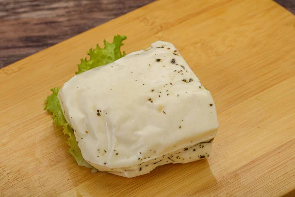 Griechischer Halloumi Käse Mit Minze Zum Grillen — Stockfoto