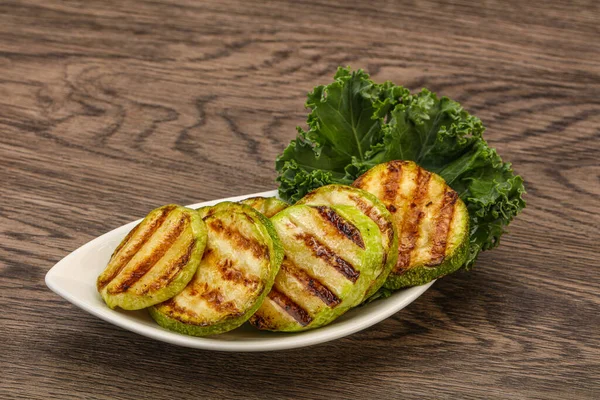 Cuisine Végétalienne Grillé Jeunes Tranches Courgettes — Photo