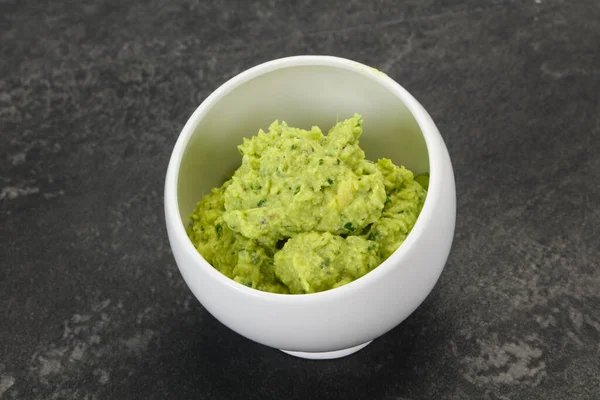 Molho Picante Abacate Guacamole Com Pimenta — Fotografia de Stock