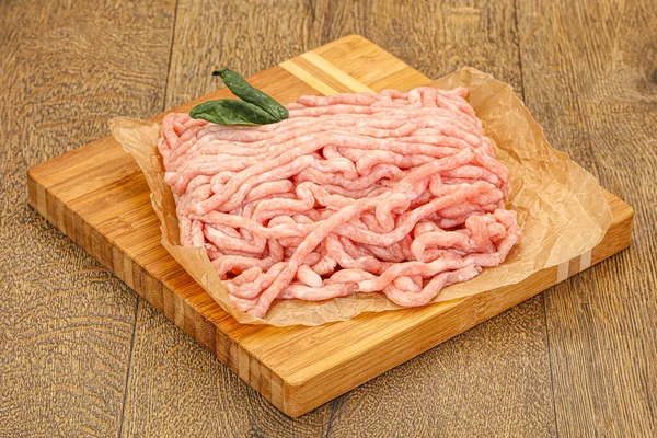 Carne Maiale Cruda Macinata Pronta Cottura — Foto Stock