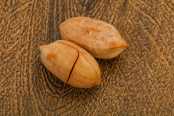 Ripe Tasty Two Whole Pecan Nuts — Stok fotoğraf