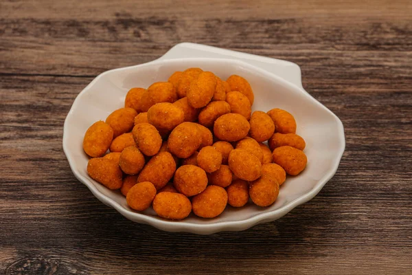 Spicy Bbq Peanut Heap Bowl — Stock Photo, Image