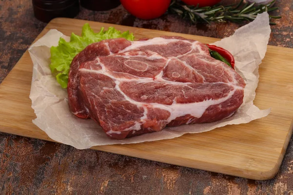 Bistecca Maiale Cruda Pronta Cottura — Foto Stock