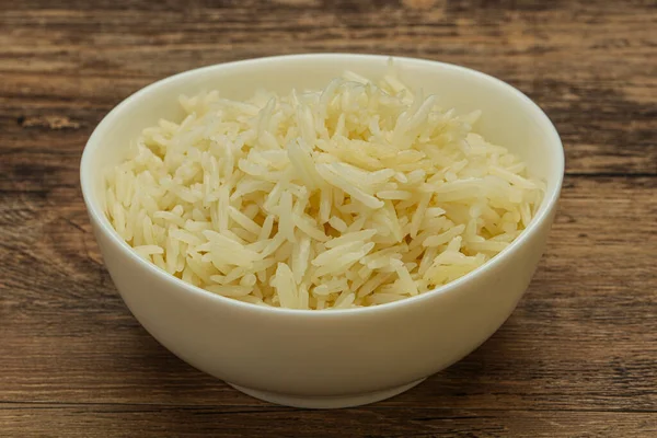 Gestoomde Indiase Basmati Rijst Kom — Stockfoto