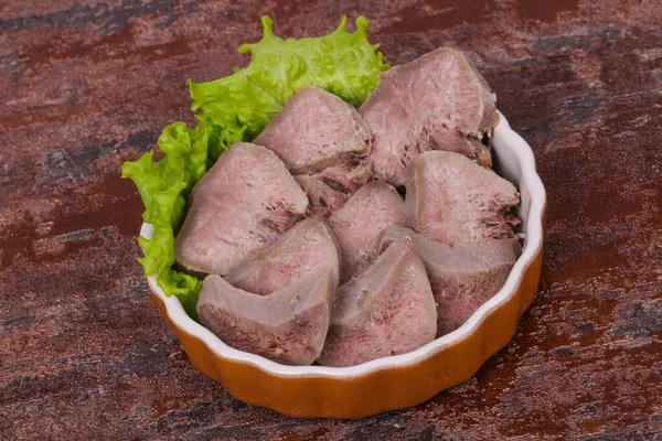 Gurmet Varkensvlees Tong Snack Voorgerecht — Stockfoto