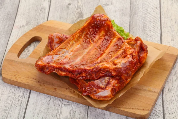 Raw Marinated Pork Ribs Ready Cooking — Stock Photo, Image