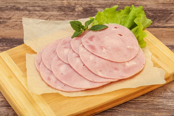 Aufgeschnittener Schweinefleisch Snack Über Bord — Stockfoto