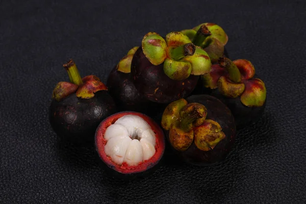 Érett Édes Delicous Egzotikus Gyümölcs Mangosteen — Stock Fotó