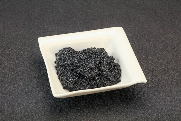 Luxe Strugeon Poisson Caviar Noir Dans Bol — Photo