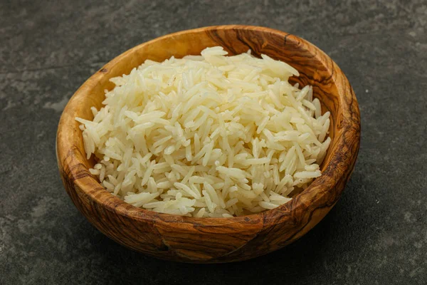 Párolt Indiai Basmati Rizs Tálban — Stock Fotó