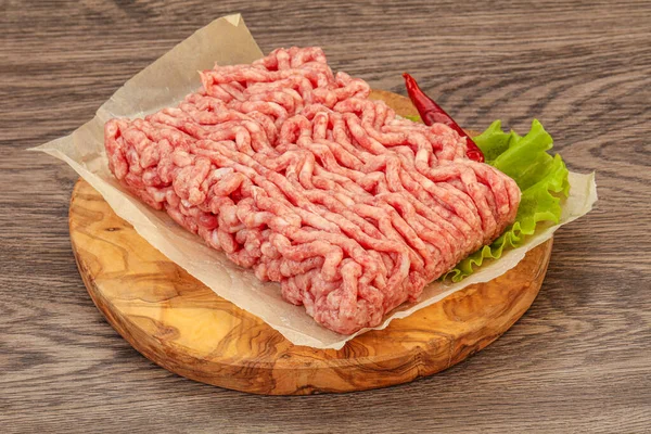 ミンチ肉 豚肉と牛肉 料理のために — ストック写真