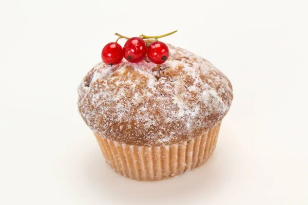 Sweet Tasty Muffin Red Currants Berries — Stock Photo, Image