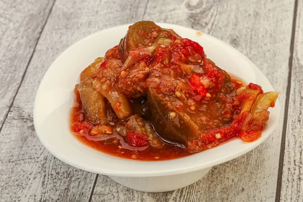 Cuisine Végétalienne Caucasienne Ajapsandali Aux Légumes Épices — Photo