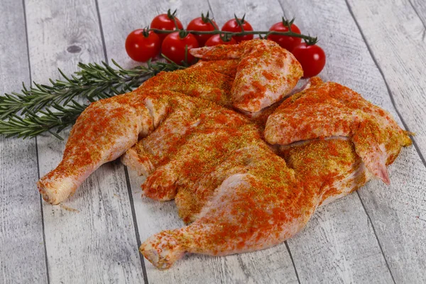 Raw Tabaka Chicken Ready Roast — Stock Photo, Image
