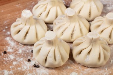 Gürcistan çiğ Khinkali eti