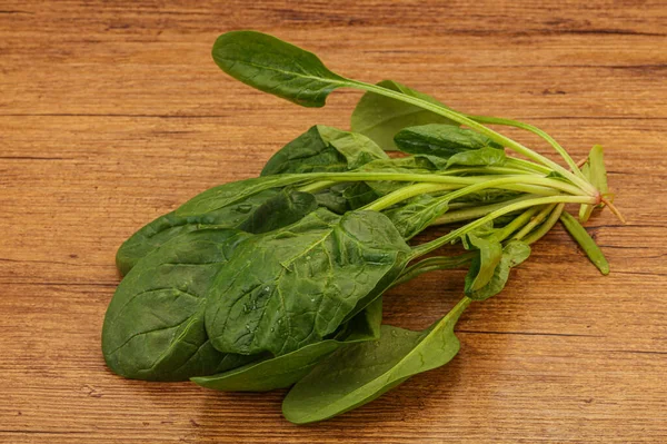 Kuchnia Wegańska Świeże Zielone Liście Szpinaku Stos — Zdjęcie stockowe