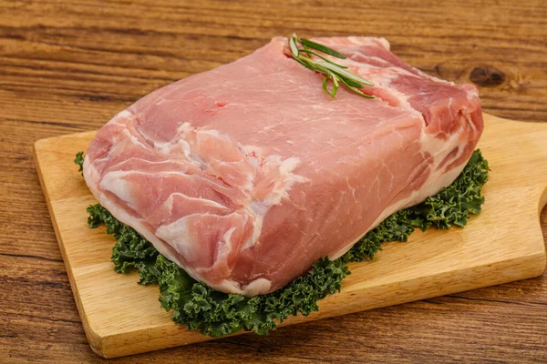 Rauw Varkensvlees Stuk Voor Het Koken — Stockfoto
