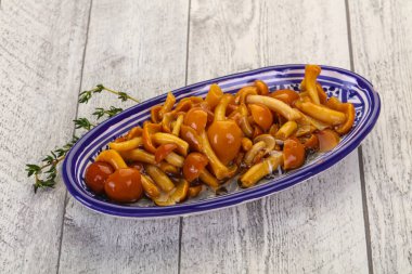 Kavanozda turşulu bal aromalı kekik var.