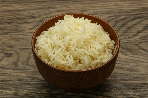 Steamed Indian Basmati Rice Bowl — Stock Photo, Image