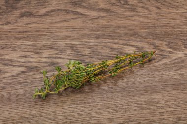 Aroma yiyeceği Taze yeşil kekik dalı